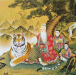 [D21] 산신탱화 4자X4자 : 제천불교백화점