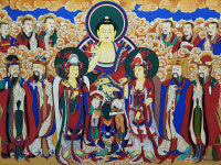 [A7] 아미타후불탱화 4자X5자 : 제천불교백화점