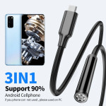 굴절내시경 안드로이드 내시경 검사 스네이크 카메라 방수 6 LED 조명 폰 PC 호환 가 5.5mm 7mm : 엠엔제이22