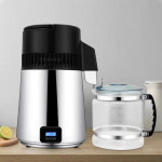 가정용 증류기 스테인리스 스틸 물 식품 등급 배출구 유리 용기 기계 110V 240V 4L 750W : 엠엔제이22