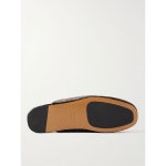 톰 포드 남성 Stephen Tasselled Leather-Trimmed Croc-Effect Velvet Slippers 슬리퍼 J1390 TVE066X1B036 : 캐치패션