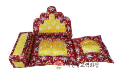 대추색화조단 황금화조단 5봉보료(중),방석 : 제천불교백화점