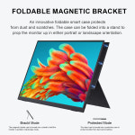 U휴대용 모니터 15.6 인치 터치 스크린 1080P IPS Typr-C 모바일 디스플레이 PS4 XBOX 스위치 PC 맥 폰 및 스탠드와 호환 가능 : 뚜꾸몰