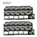 비닐 엡손용 LC-5WBN9 LK-5WBN 블랙 온 화이트 18mm 테이프 엡손 킹짐 LW-300 LW-400 LW-600P 호환 SS18KW 10 개 : 추빠오