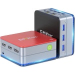 GMKtec Nucbox G2 미니 PC Windows 11 Pro Intel N100(최대 3.4GHz) 4C/4T, 데스크탑 컴퓨터 듀얼 LAN 1000Mbps 12GB DDR : 세화글로벌