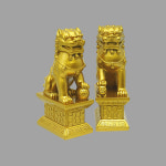 더우글 해태상 동상 조각상 장식 해치상 액막이 (2개 1세트) : 더 우글