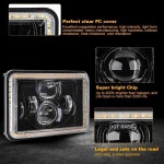 4x6 인치 직사각형 헤드 라이트 H4 플러그 DRL 턴 시그널 드라이빙 라이트 HID 크세논 Halogan 헤드 램프 교체, H4651 - H4655 용 전조등... 