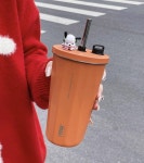 HEJE 타이소텀블러 보온보냉 600ML 스트로우 실리콘 손잡이 포함 : 허니정글로벌
