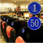 1-50 원형 블루 숫자판 피씨방 자리번호 에폭시 스티커 48mm : 트리앤샵