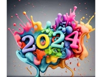5종 DIY 명화그리기 유화그리기 세트 새해 happy new year 2024 아이러브페인팅 캔버스 액자 프레임포함 그림 포스터 G0089 : 포에버16
