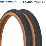 INNOVA 자전거 타이어 부품 IA-2128 레트로 브라운 엣지 접이식 스틸 유선 33TPI 420 g/pc 20 인치 20x1.75 47-406 : 더블유컴퍼니M