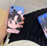 뾰로통 입술 삐죽 베이비걸 보이 커플 아이폰 15 프로 16 케이스 : 욘이언니네