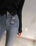 [SALE] G2027데이븐 워싱 슬림부츠컷 스판 9부 반하이청바지(M) : plum