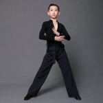 룸바 댄스 티셔츠 댄스웨어 3 칼라 V 디자인 G5031 전문 재즈 색 라틴 탑스 차차 : 인그레이브