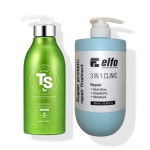 올뉴TS샴푸 500g 탈모 증상완화 샴푸+엘포 트리트먼트 블랙라인 750g : Honest 1st