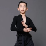 룸바 댄스 티셔츠 댄스웨어 3 칼라 V 디자인 G5031 전문 재즈 색 라틴 탑스 차차 : 인그레이브