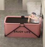 접이식 반신욕조 간이욕조 1인 가벼운 경량 이동 좁은 욕실 대형 목욕탕 : 바잉에스샵