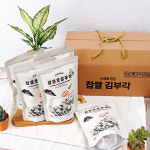 김부자푸드 찹쌀 꽃 김 부각 우리가족 여름 무설탕 핑거 푸드 선물 세트 휴가 간식 1set : 김부자푸드