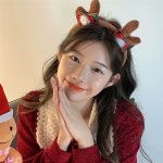 딘드 러블리 루돌프 크리스마스 파티 머리띠 헤어밴드 : 홀리지가방