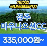 마우나오션cc 경주 1박2일 골프패키지 : 자이언트 골프패키지