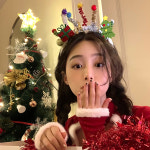 다포유 로맨틱 크리스마스 파티 머리띠 헤어밴드 : 홀리지가방