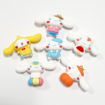 H0151 입체 고무 큰귀강아지 6종 키링 만들기 공예 재료 : 반달이네집