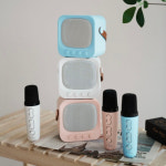 풍부한 음향 머레이 러블리 미니 노래방 블루투스 스피커 마이크 세트 M-Bird : 한스 팩토리