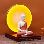 부처님 불상 심경 각인 백라이트 LED 배경등 램프 조명 : SHIN STORE