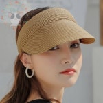 옥이드림 돌돌이 썬캡 브라운 스포츠모자 여름벙거지모자 : 옥이드림