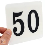 온통 yeah 1P 사각 100mm 번호판 1-50 아크릴 번호판 식당 테이블 : 온통 yeah