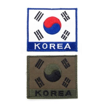 군인 태극기 패치 가방 태극기찍찍이 태극마크 국기 : 선봉마케스