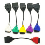 메모리 카드 usb 멀티 리더기 OBD 2 내구성 자동차 스캐너 커넥터 ECU 스캔용 진단 어댑터 케이블 피아트 6 가지 색상 : 천명상회