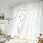 홈앤창 100% 빛차단 암막커튼/거실창문 차르르 나비주름쉬폰/비침없는 도톰쉬폰커튼 : 홈앤창