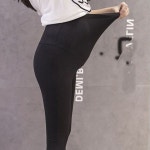 여성 늘어나는 임산부 여름 무지 레깅스 7부 편한 바지 심플 여자 임부 복 : 그로우온s