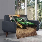 트렉터 트럭 농장 담요 이불 블랭킷 유니크 엔틱 댄디 노멀 화려 복고 : 봉구앤비