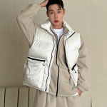 빛 포켓 패딩 조끼 : 피앤콤마