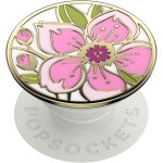 킥 스탠드가 확장되는 팝소켓 폰 그립, 에나멜 네이처 팝 그립 - 체리블라썸 Cherry Blossom : 진웨이브