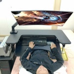 누워서컴퓨터 PC 각도조절 모니터 1인용 게이밍 : 사비샵