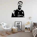 인테리어 스티커 축구 크리스티아누 호날두 선수 벽 데칼 아트 비닐 방 탈부착 장식 : 아이언아이언