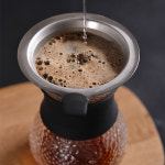 핸드 드립 세트 커피 주전자 캠핑 포트 공유 브루잉 + 스테인레스 스틸 필터 컵 기구 : 원소셜네트워크