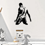 인테리어 스티커 축구 크리스티아누 호날두 선수 벽 데칼 아트 비닐 방 탈부착 장식 : 아이언아이언