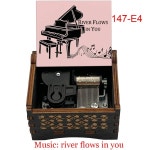 크리스마스 선물 뮤직 박스  Music River Flows In You 컬러 프린트 태엽 기계식 친구 파티 새해 : 더수집