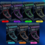 자동차 인테리어 장식 RGB 앰비언트 LED 라이트 스트립 USB 광섬유 분위기 네온 보이지 않는 센터 콘솔 문짝 램프 : 아이언아이언