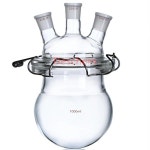 1000ml,24/29 유리 반응 용기, 1L,3-Necks 랩 (뚜껑 및 강철 클램프 포함) : 진화상사1