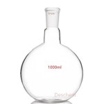 1000ml,1 목, 24/40, 평평한 바닥 유리 플라스크, 싱글 넥, 1L, 실험실 끓는 용기 : 진화상사1