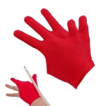 당구장 당구 통기성 자수 왼손 세 당구장갑 손가락 장갑 방지 선수 미끄럼 용품 핑거 보호 : Easy Buy Now