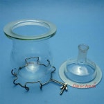 24/40 유리 반응 반응기, 원 넥, 용기, 뚜껑 및 클램프 포함, 1000ml, 1L : 진화상사1