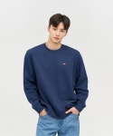 리바이스 남녀공용 기본 핏  기모 맨투맨 티셔츠 (네이비) - 34257-0001 : 롯데 수완점 리바이스