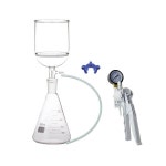 500ml 24/40 흡입 여과 장치 90mm 기공 판 부 흐너 깔때기 1L 플라스크 및 진공 펌프 : 진화상사1