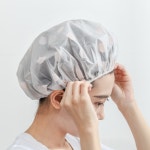 방수 샤워캡 비닐헤어캡 헤어밴드 샴푸캡 머리캡 비닐 헤어캡 샤워캡 샴푸캡 수면캡 사우나캡 열캡 머리캡 : 키킹샵